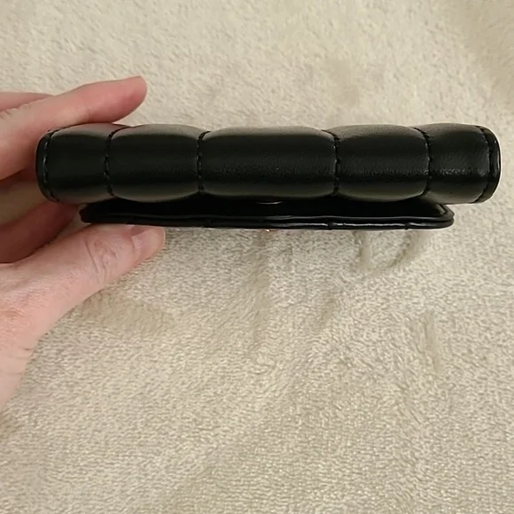 Tory Burch Black and Gold Kira Card Case - Picture 3 of 5